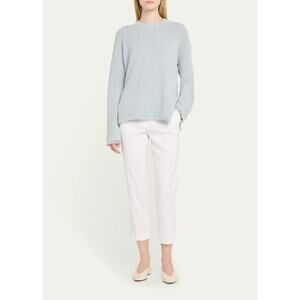 Theory White Elastic Waist Pants - Size 4